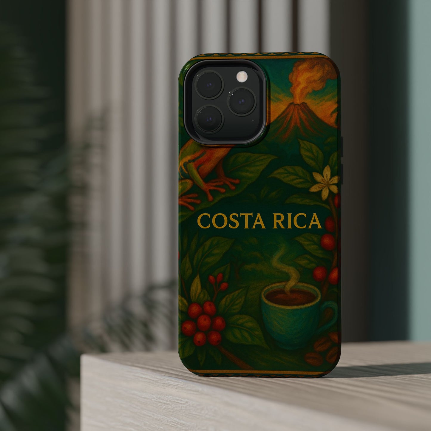 "Funda Magnética Reforzada Magnética Reforzada Costa Rica: Pura Vida entre Volcanes y Selvas 🌋🌴🦜"