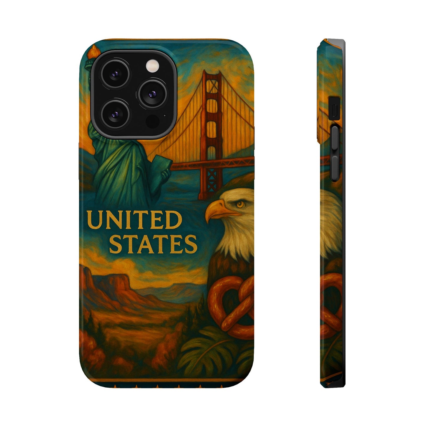 "Funda Magnética Reforzada Estados Unidos: Sueños, Libertad y Grandes Horizontes 🗽🏜️🌆"