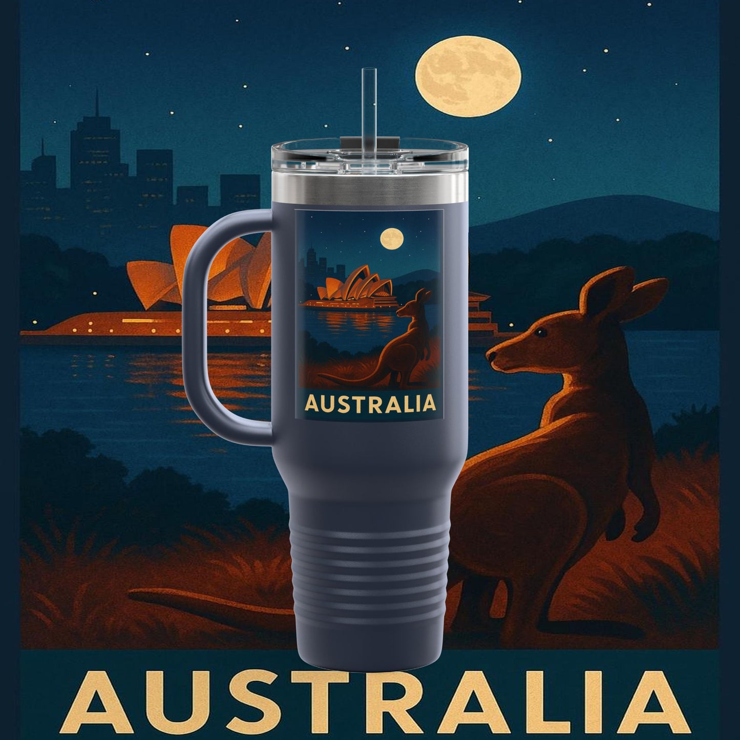 "Australia Insulated Travel Mug🌞 – Land of natural wonders and free spirit"