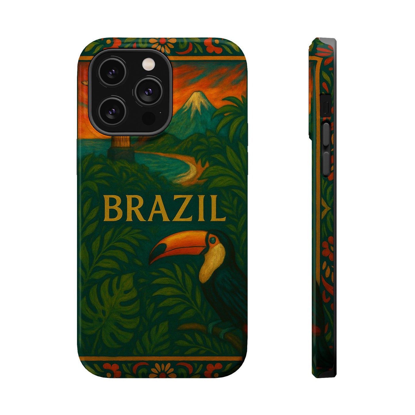 "Funda Magnética Reforzada Magnética Reforzada Brasil: Ritmo, Naturaleza y Alegría Infinita 🎶🌴🏖️"