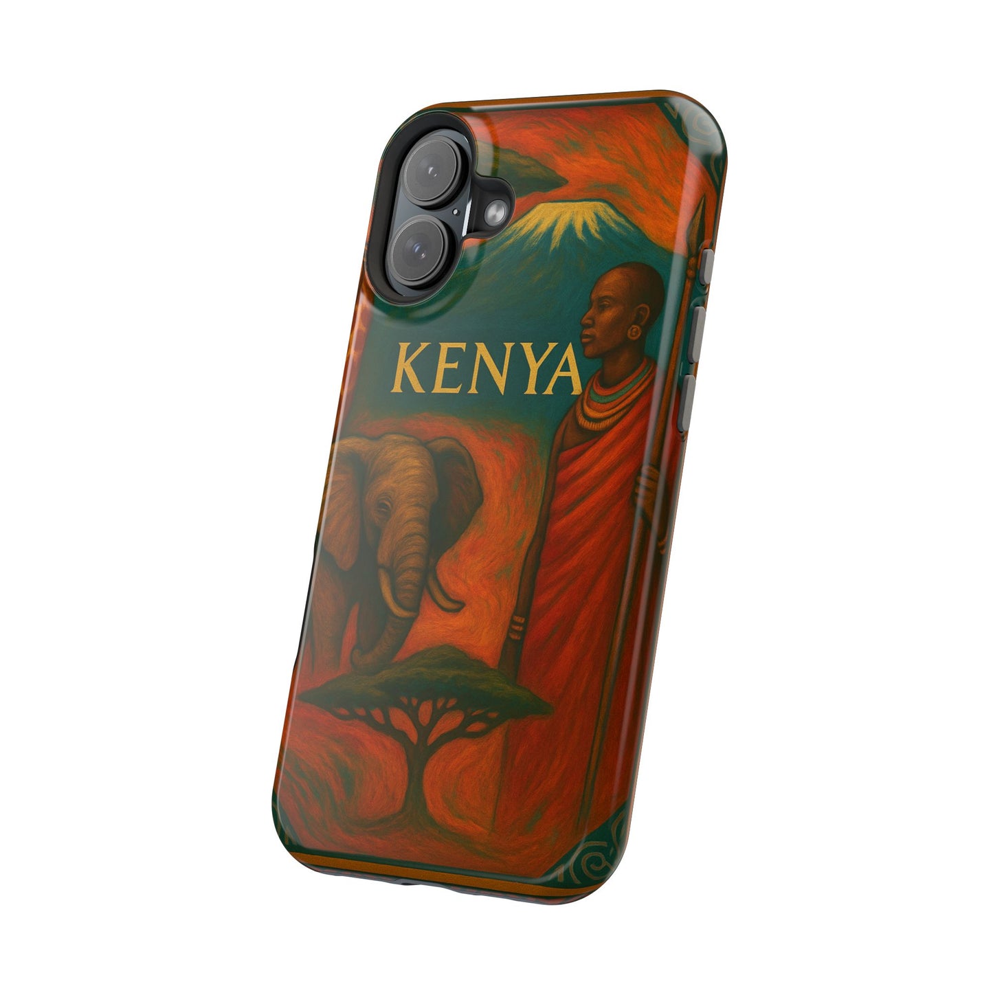 "Funda Magnética Reforzada Magnética Reforzada Kenia: Aventura Salvaje y Tierra de Horizontes Infinitos 🦁🌄🏕️"
