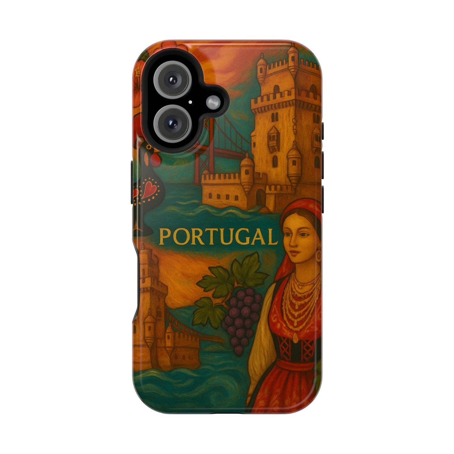 "Funda Magnética Reforzada Magnética Reforzada Portugal: Encanto Atlántico, Fados y Azulejos 🌊🎶🧿"