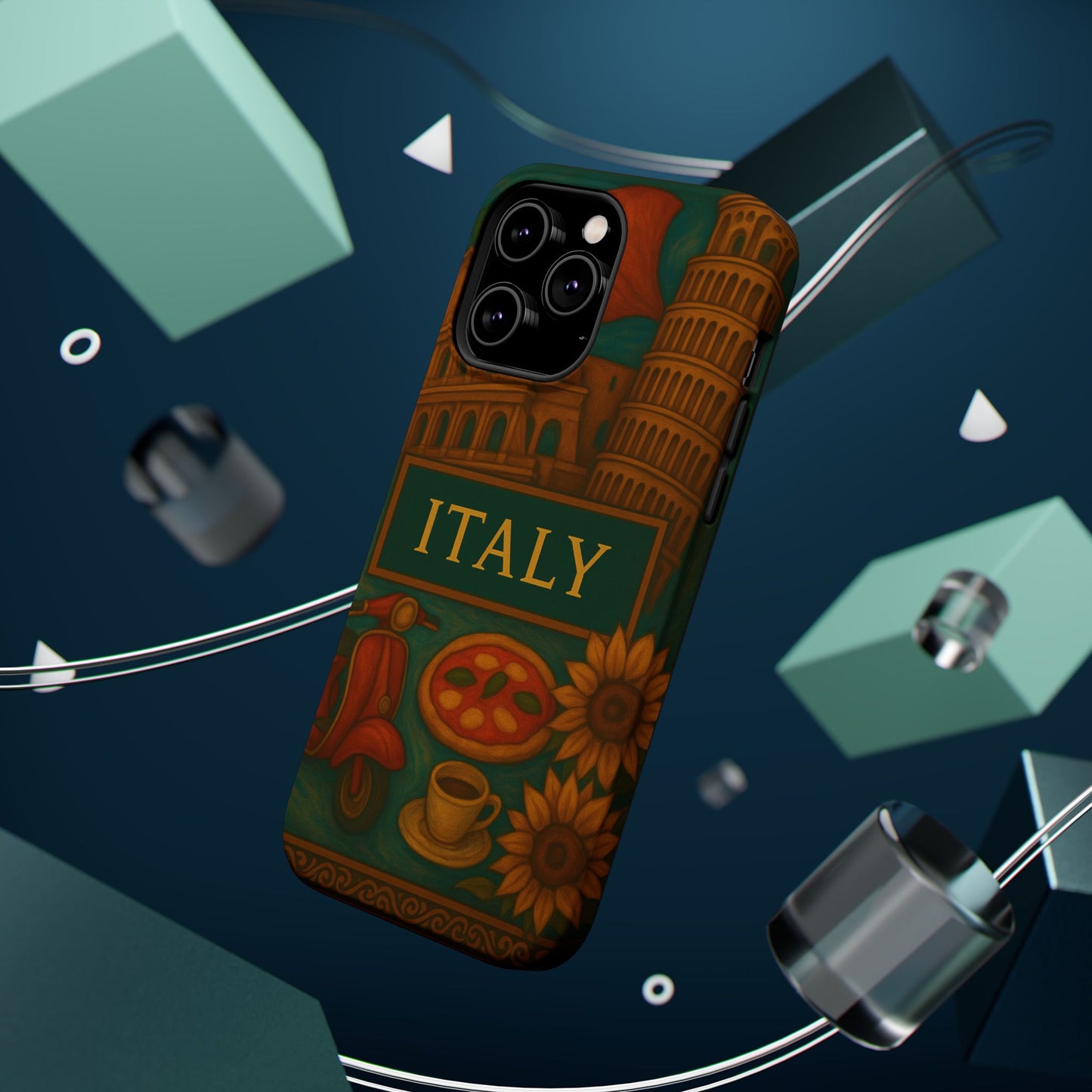 "Funda Magnética Reforzada Magnética Reforzada Italia: Arte, Pasión y Sabores Eternos 🎨🍝🏛️"