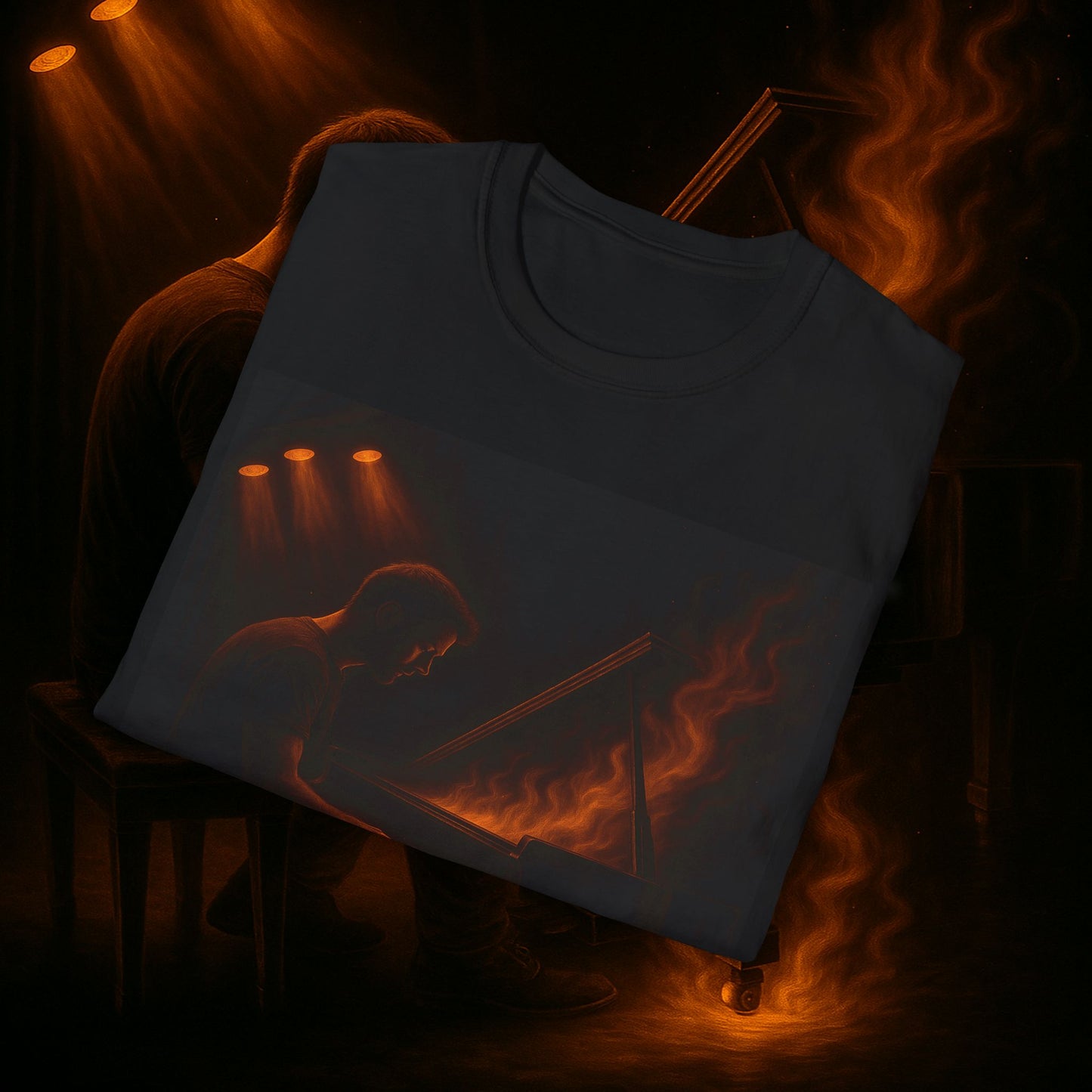 "Camiseta piano 🎹🔥Cuando las manos arden… el alma canta.” 🔥🎹