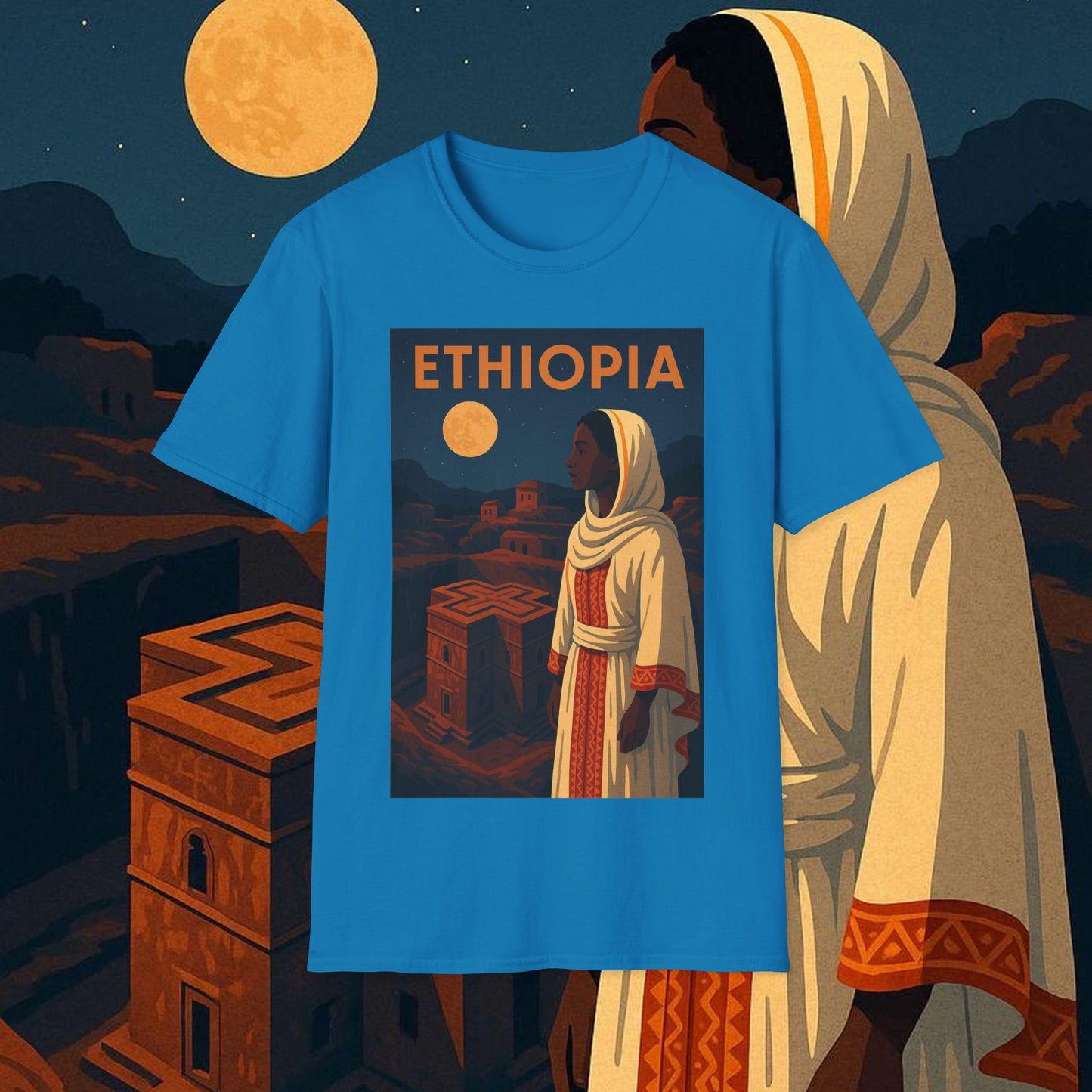 "Camiseta Etiopía Tierra sagrada y alma ancestral"