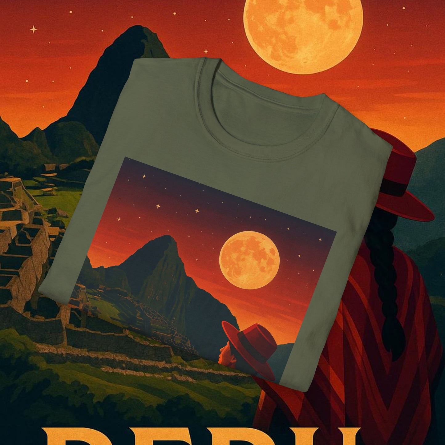 "Camiseta Perú: Misticismo, Historia y Maravillas Eternas 🏔️🦙🛕"