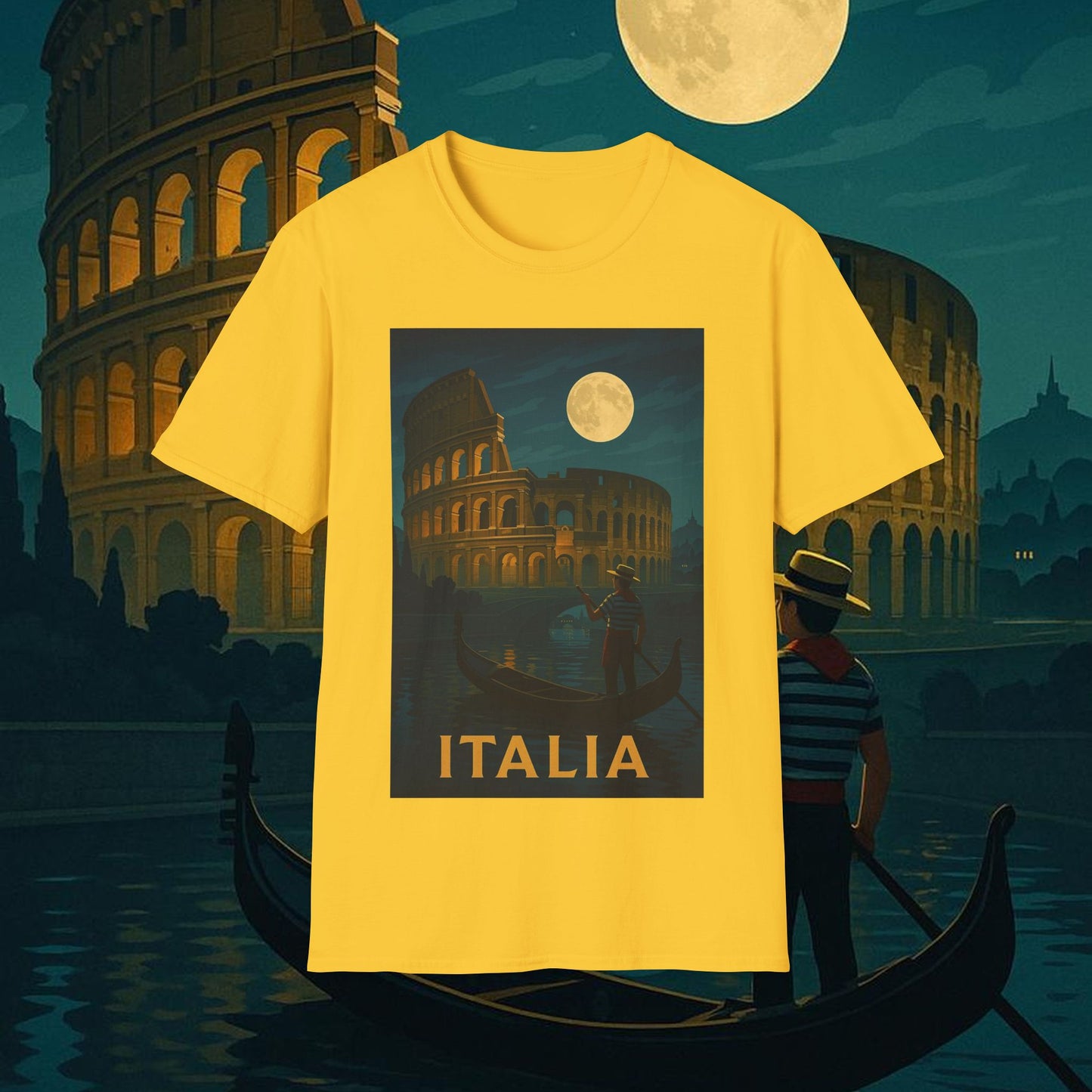 "Camiseta Italia: Arte, Pasión y Sabores Eternos 🎨🍝🏛️"