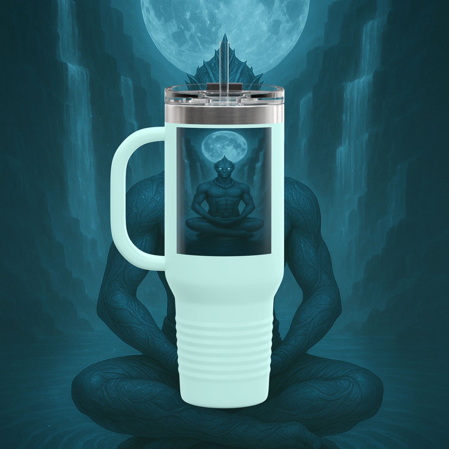 "taza de Viaje Aislada Naryzh -🌊 el Eco del Río Silente"