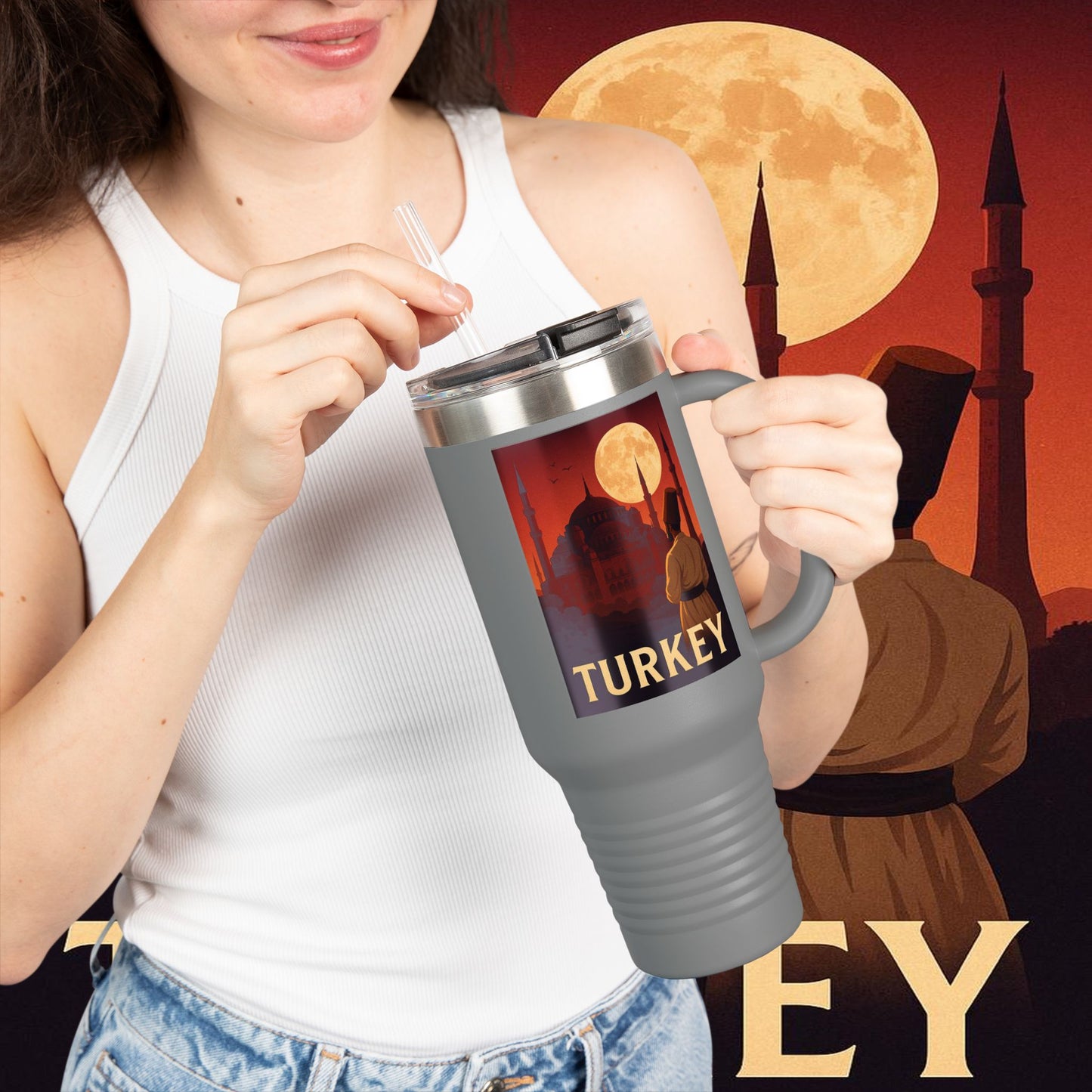 "Turkey Insulated Travel Mug✨ – Where East and West embrace"