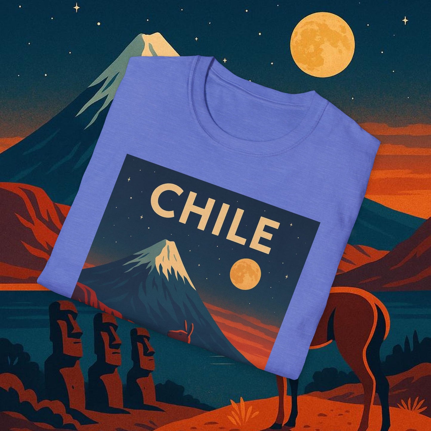 "Camiseta Chile: Naturaleza Indómita y Horizontes Eternos 🏔️🍇🏜️"