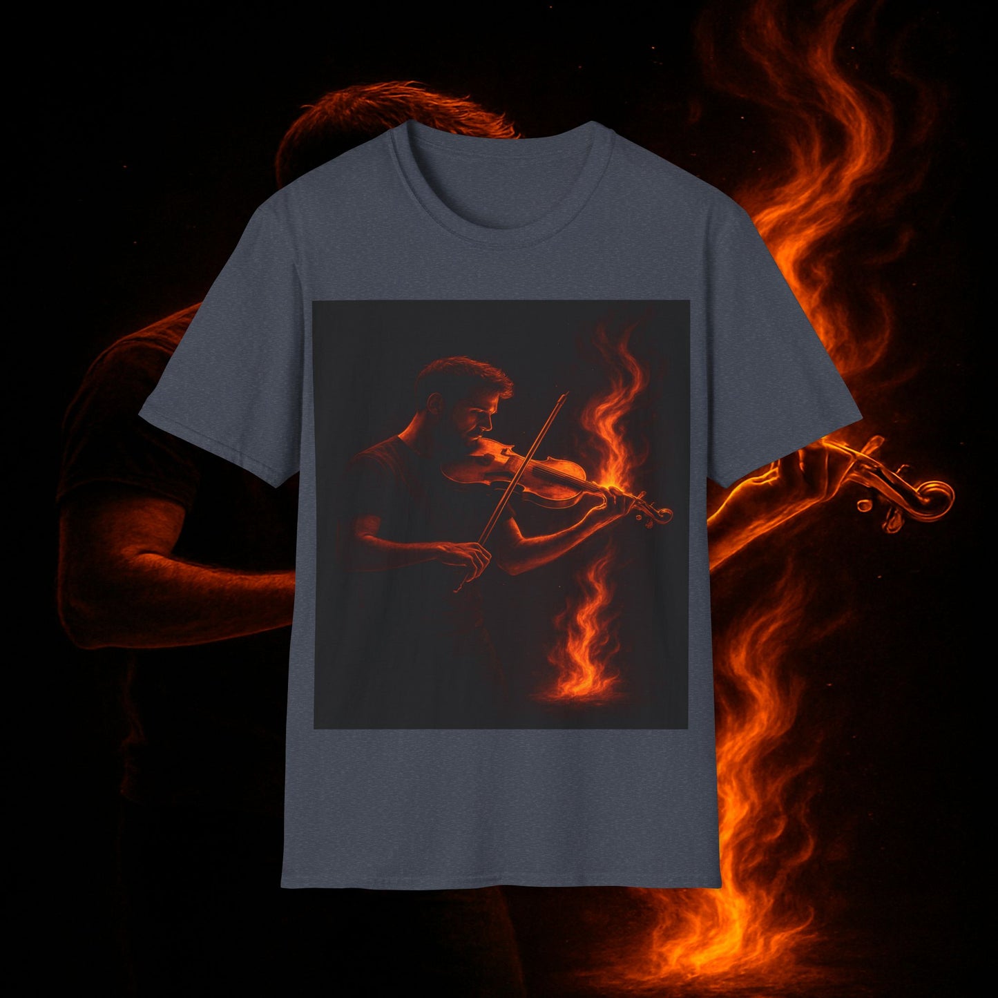 "Camiseta violin 🎻🔥 Toca con el alma. Quema con cada nota.” 🔥🎻