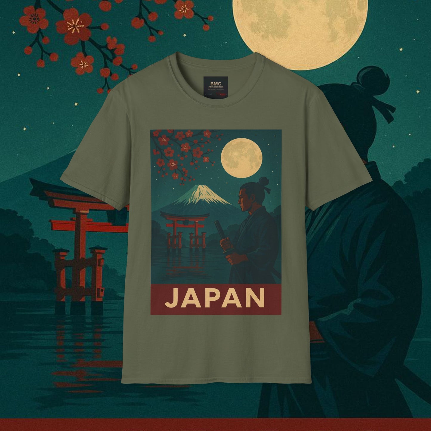"Camiseta Japón: Tradición entre Cerezos y Montañas 🌸⛩️🗻"