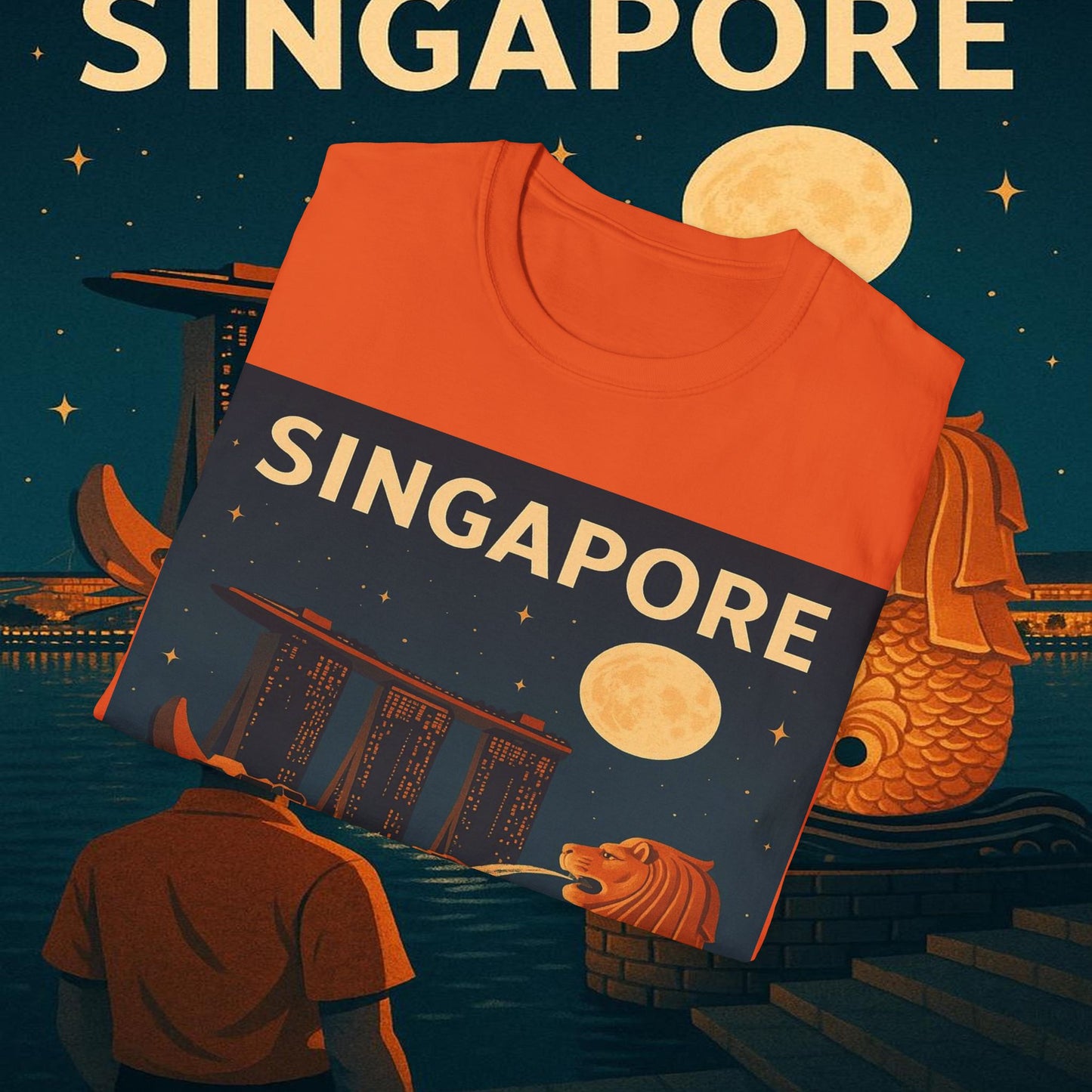"Camiseta Singapur 🌆 – Futuro, cultura y naturaleza en un solo lugar"
