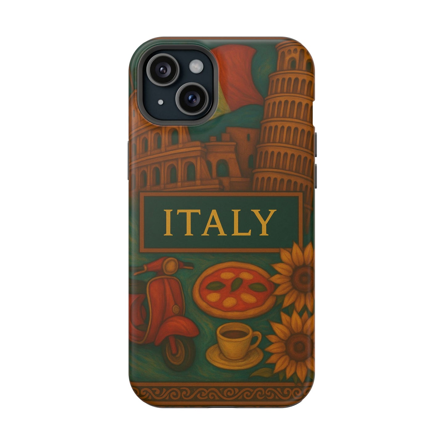 "Funda Magnética Reforzada Magnética Reforzada Italia: Arte, Pasión y Sabores Eternos 🎨🍝🏛️"