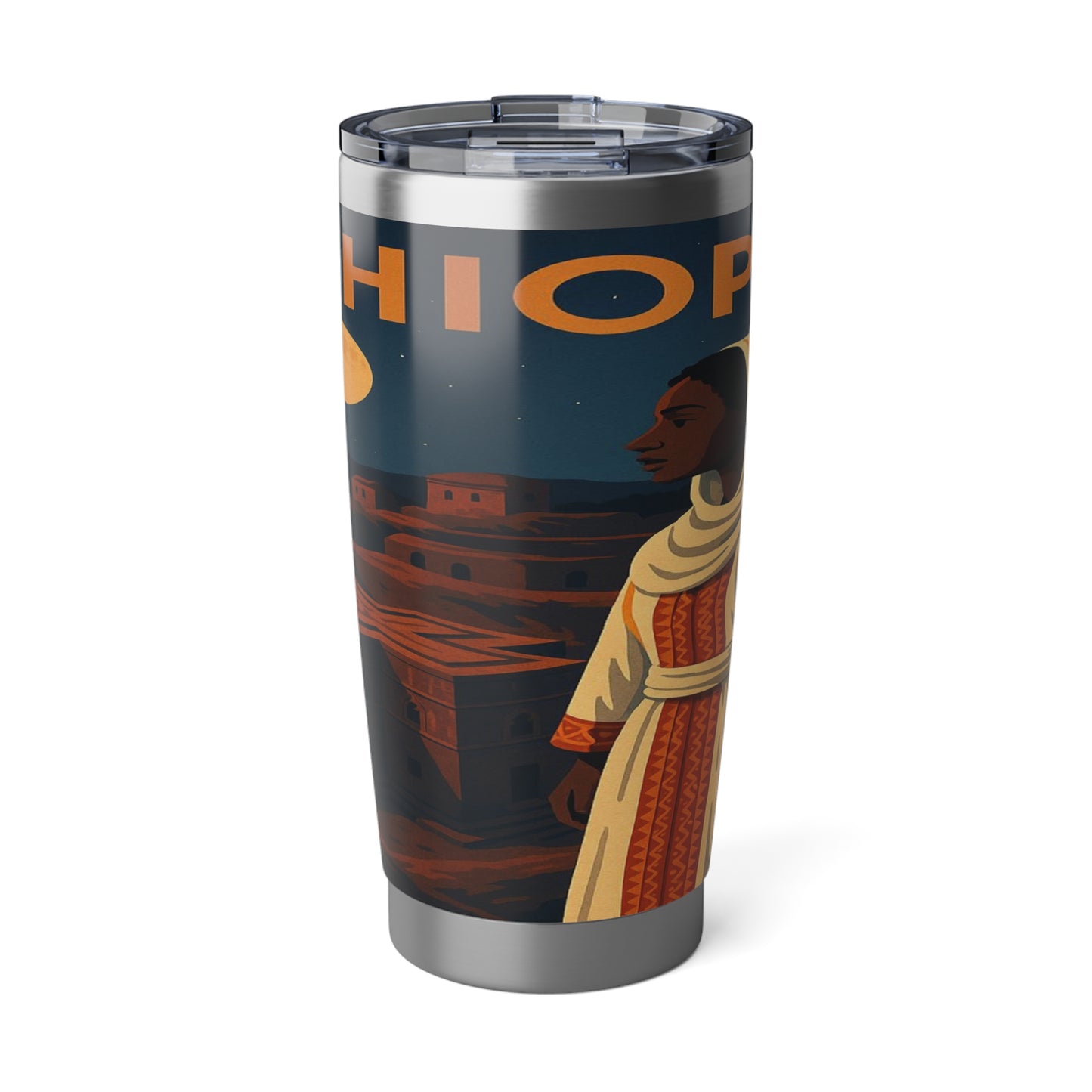 "Vaso Térmico Vagabond 20oz Etiopía – Tierra sagrada y alma ancestral"