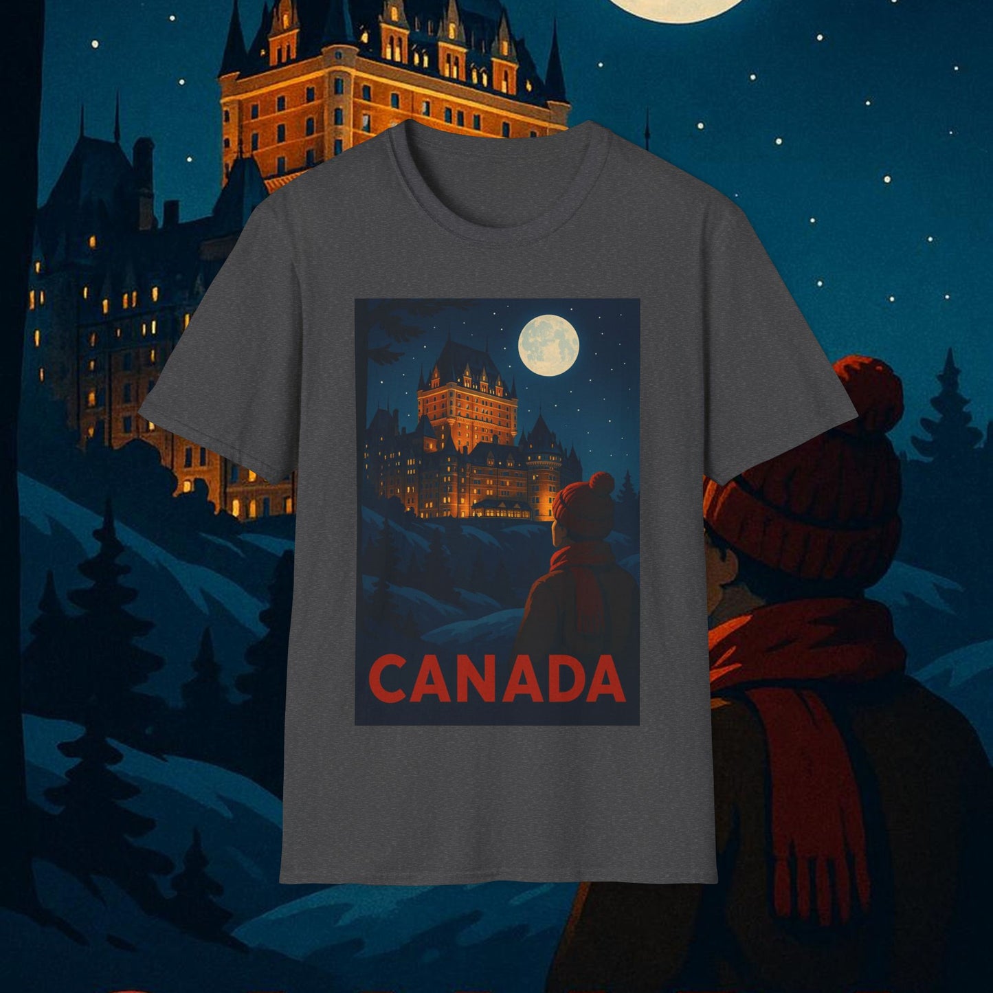 "Camiseta Canadá: Naturaleza Majestuosa y Espíritu Libre 🍁🏞️🦌"