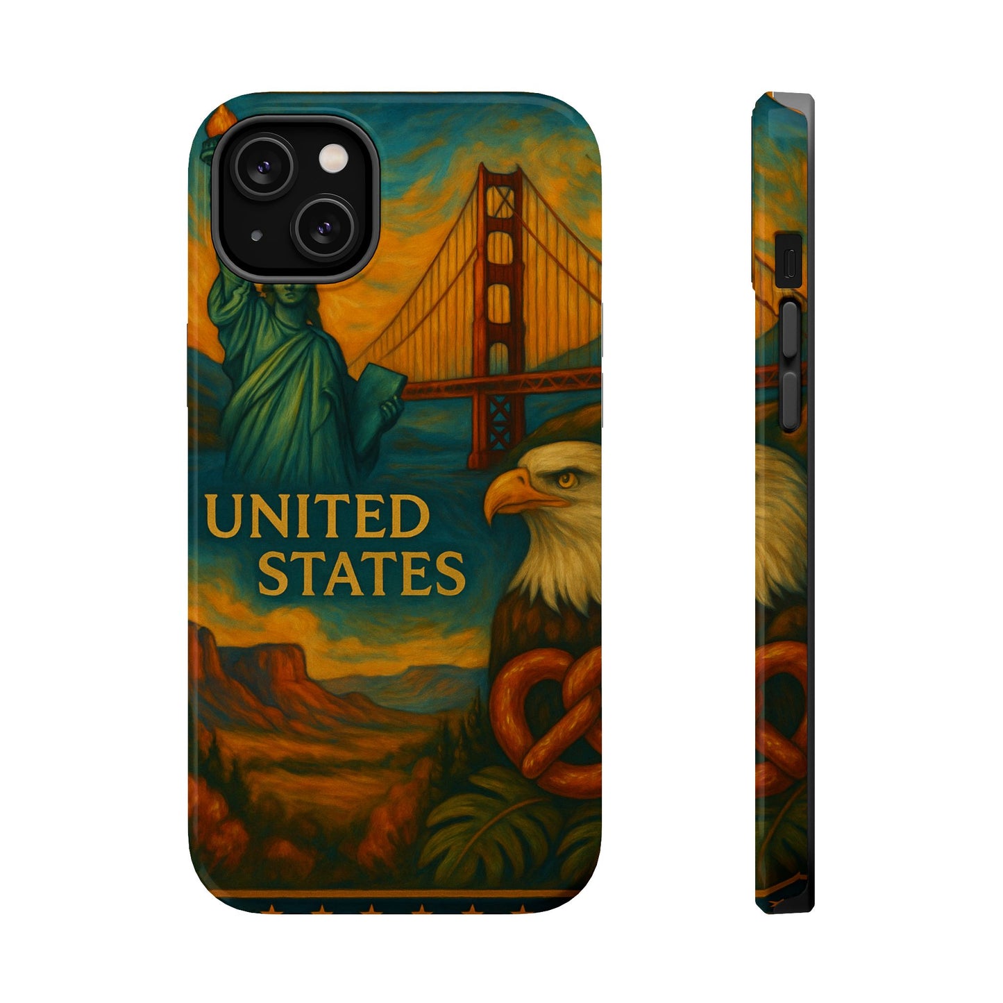 "Funda Magnética Reforzada Estados Unidos: Sueños, Libertad y Grandes Horizontes 🗽🏜️🌆"