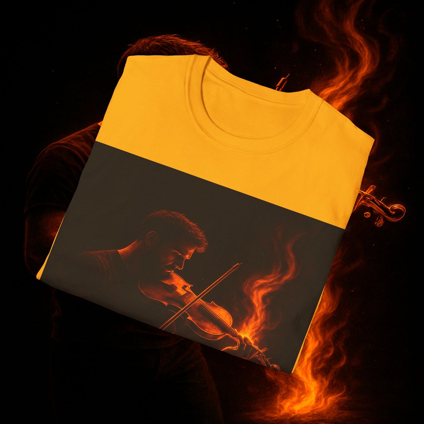 "Camiseta violin 🎻🔥 Toca con el alma. Quema con cada nota.” 🔥🎻