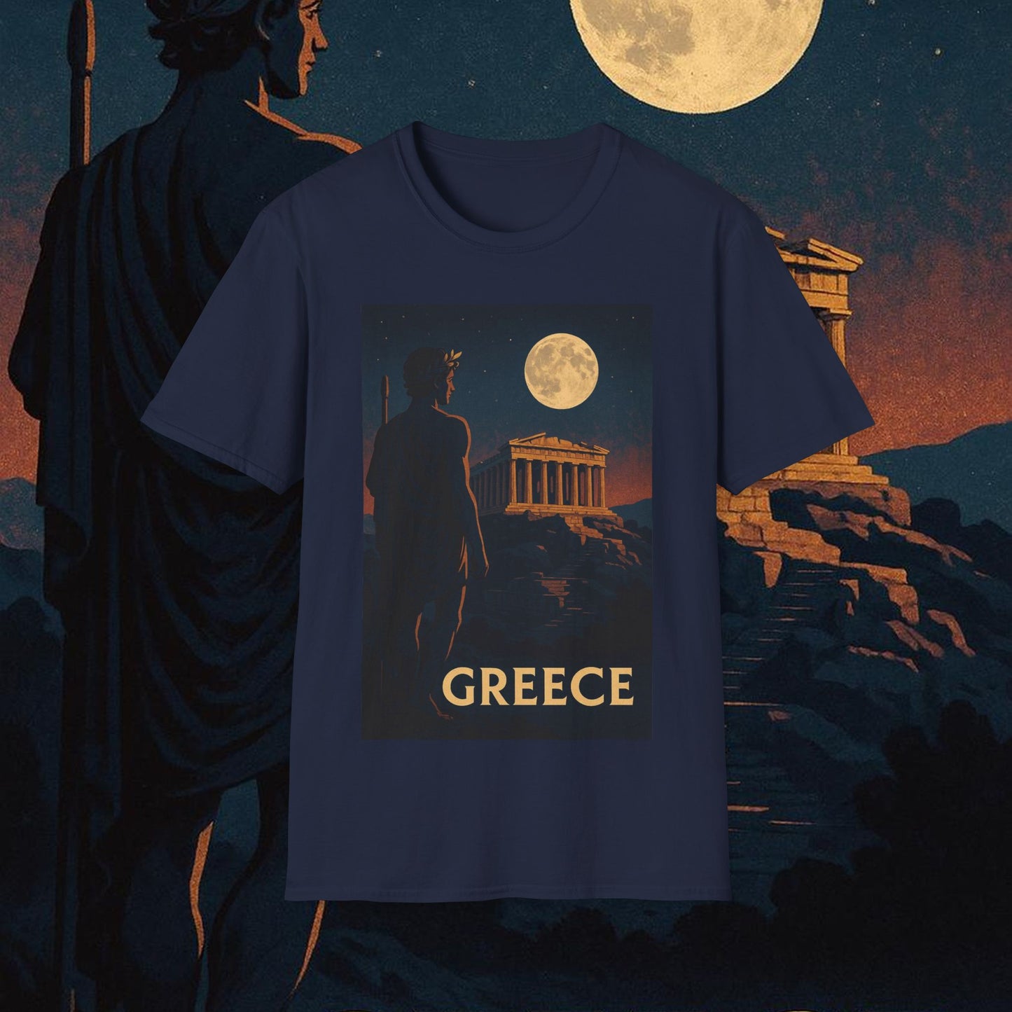 "Camiseta Grecia: Cuna de Dioses, Maravillas y Filosofía 🌊🏛️⚡"