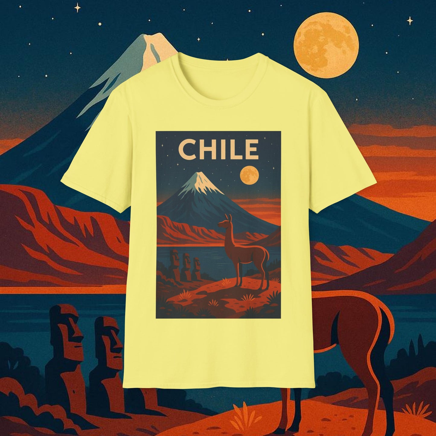 "Camiseta Chile: Naturaleza Indómita y Horizontes Eternos 🏔️🍇🏜️"