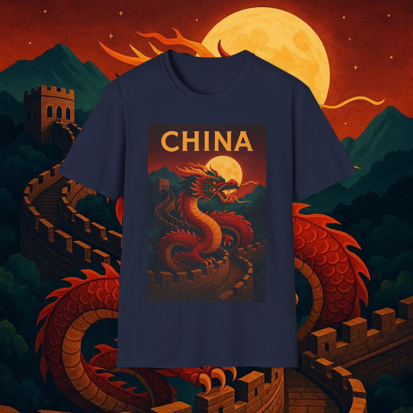 "Camiseta China – Dragones, murallas y leyendas eternas"