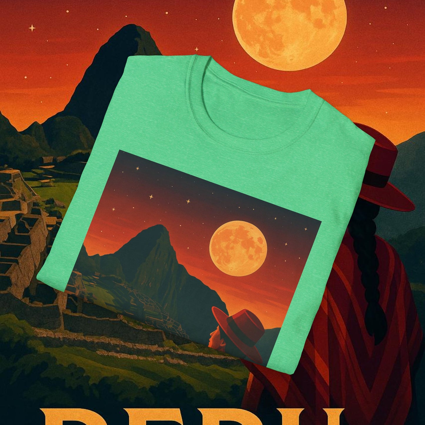 "Camiseta Perú: Misticismo, Historia y Maravillas Eternas 🏔️🦙🛕"