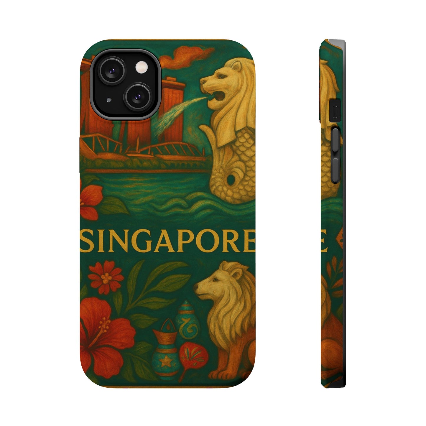 "Funda Magnética Reforzada Magnética Reforzada Singapur 🌆 – Futuro, cultura y naturaleza en un solo lugar"