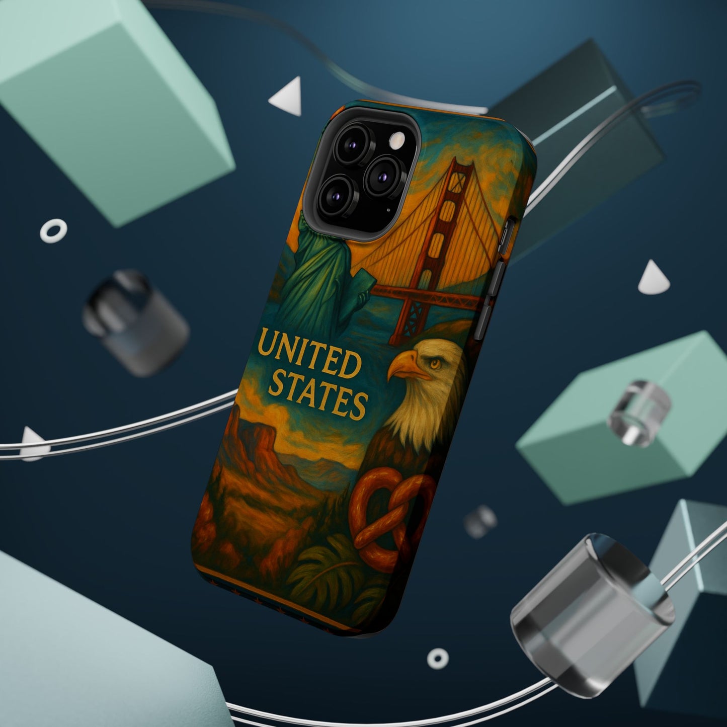 "Funda Magnética Reforzada Estados Unidos: Sueños, Libertad y Grandes Horizontes 🗽🏜️🌆"