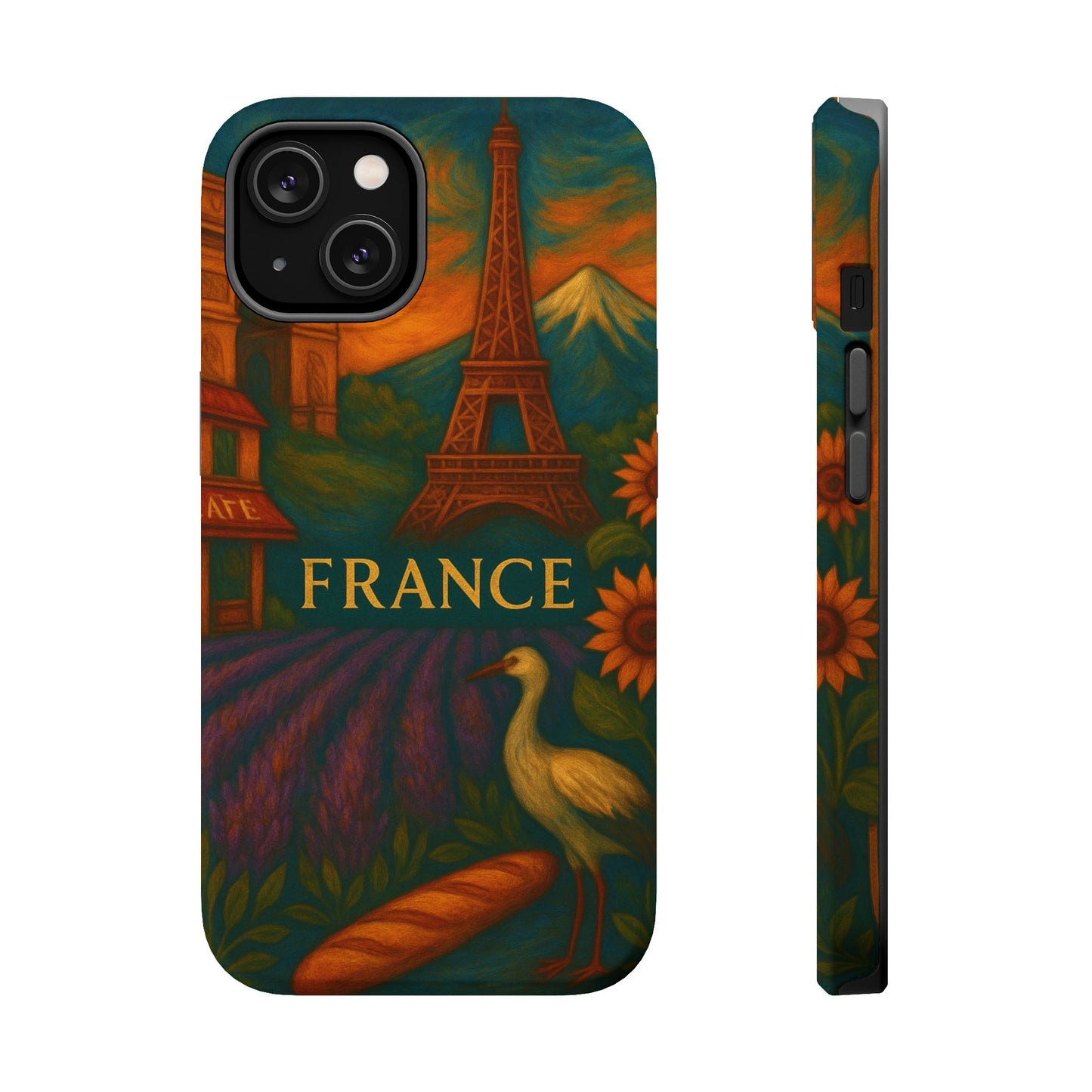 "Funda Magnética Reforzada Francia: Romance bajo la Luna 🌙🗼✨"
