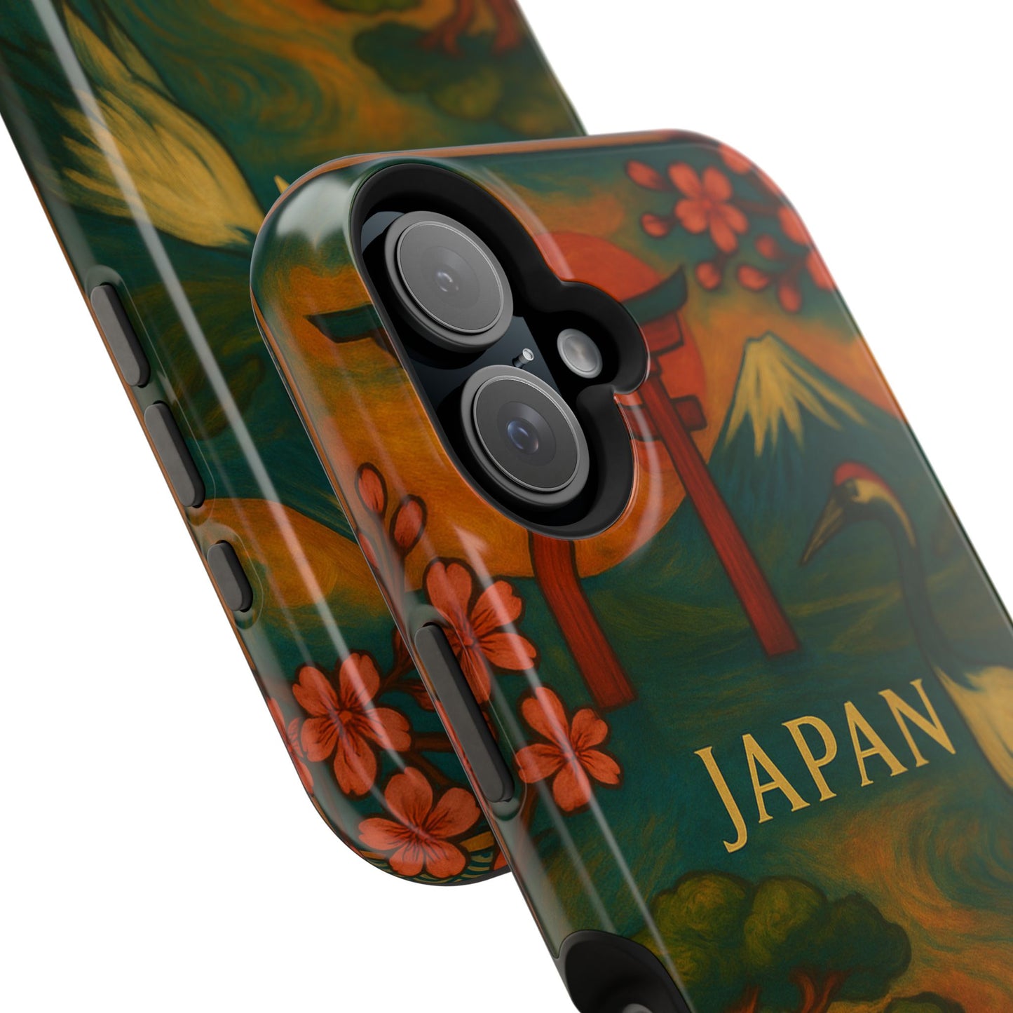 "Funda Magnética Reforzada Japón: Tradición entre Cerezos y Montañas 🌸⛩️🗻"