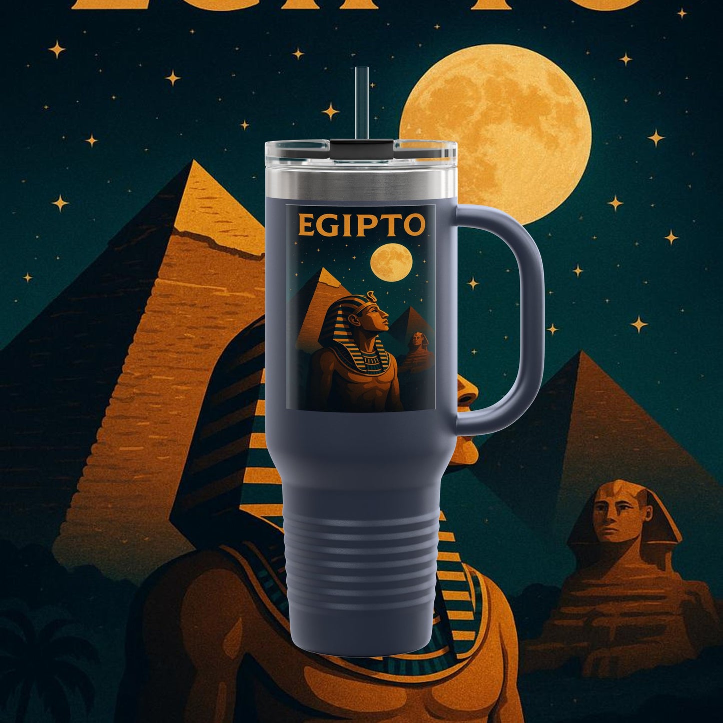 "taza de Viaje Aislada Egipto Misterio Dorado del Nilo 🏺🌅🐫"