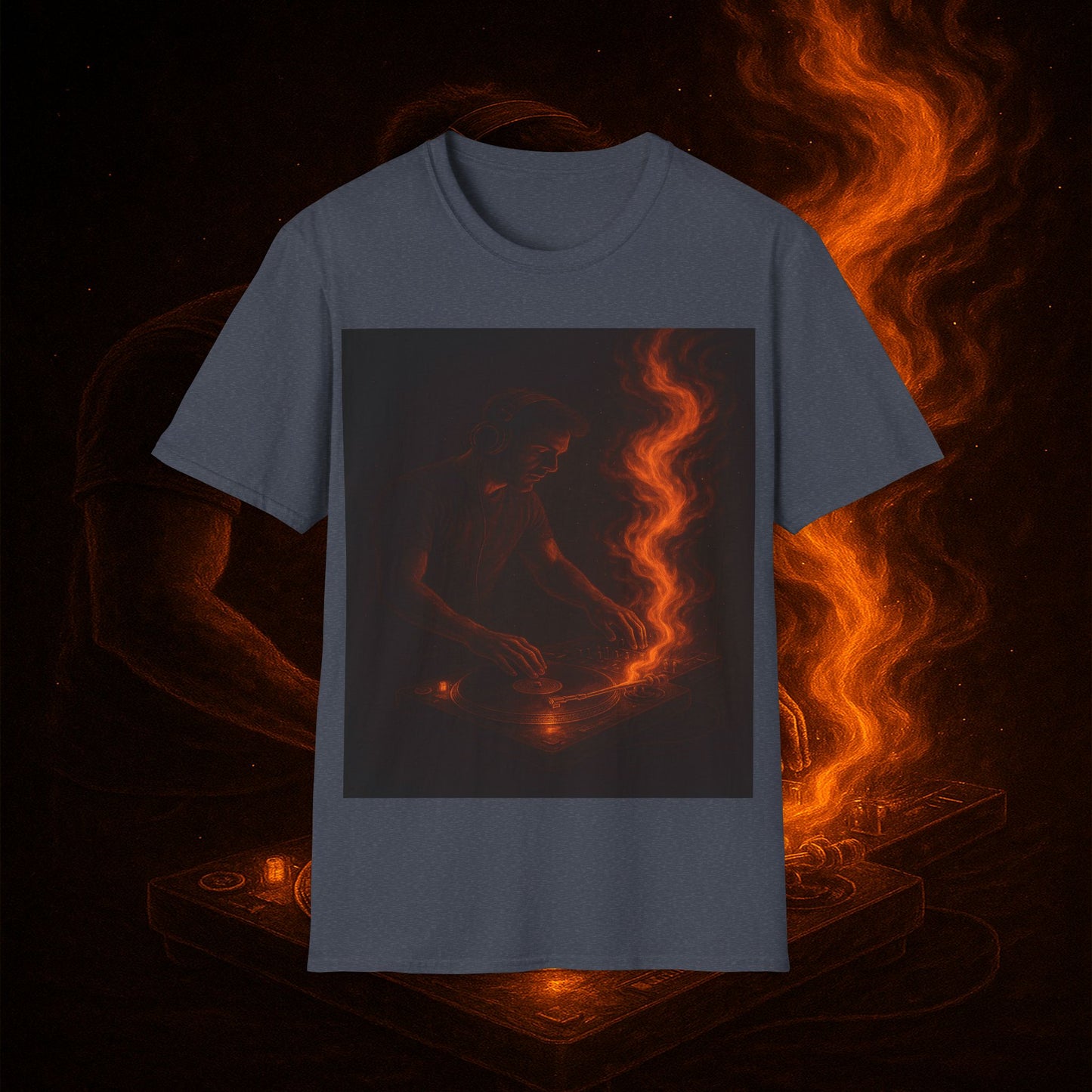 "Camiseta dj 🎧🔥 No mezclas canciones… mezclas fuego.” 🔥🎧