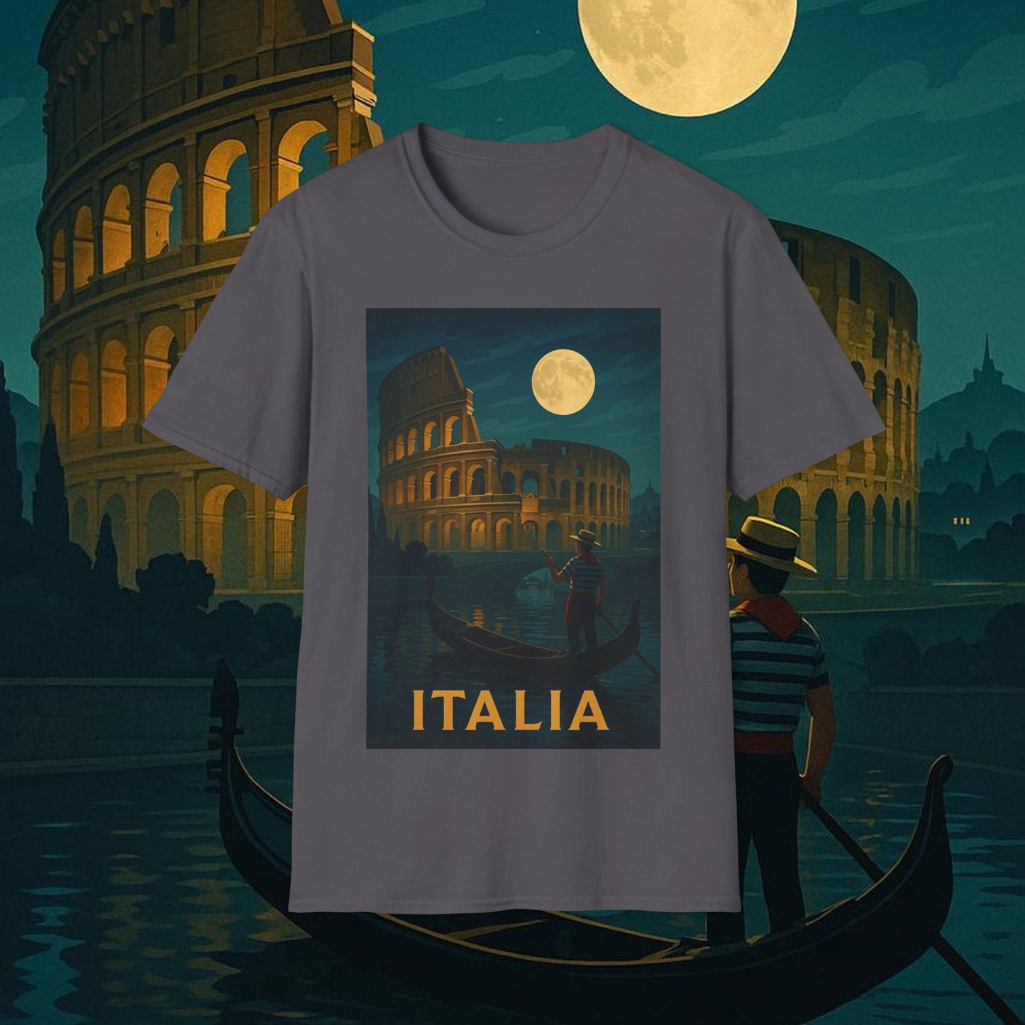 "Camiseta Italia: Arte, Pasión y Sabores Eternos 🎨🍝🏛️"