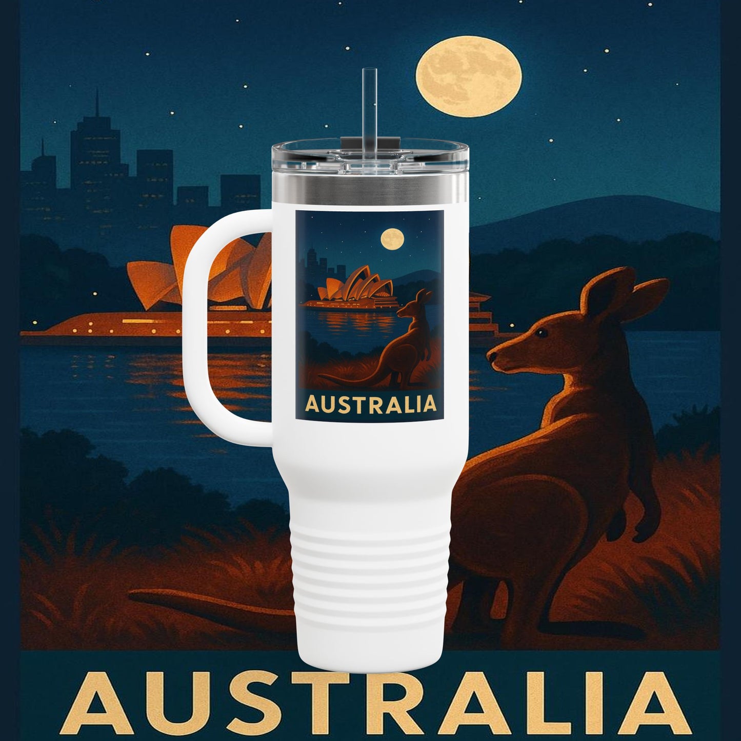 "Australia Insulated Travel Mug🌞 – Land of natural wonders and free spirit"