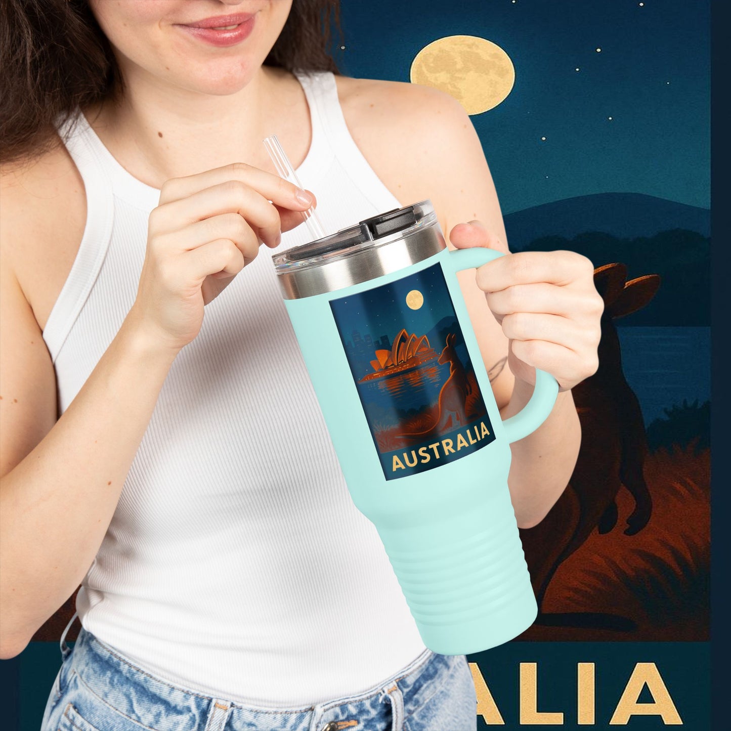 "Australia Insulated Travel Mug🌞 – Land of natural wonders and free spirit"