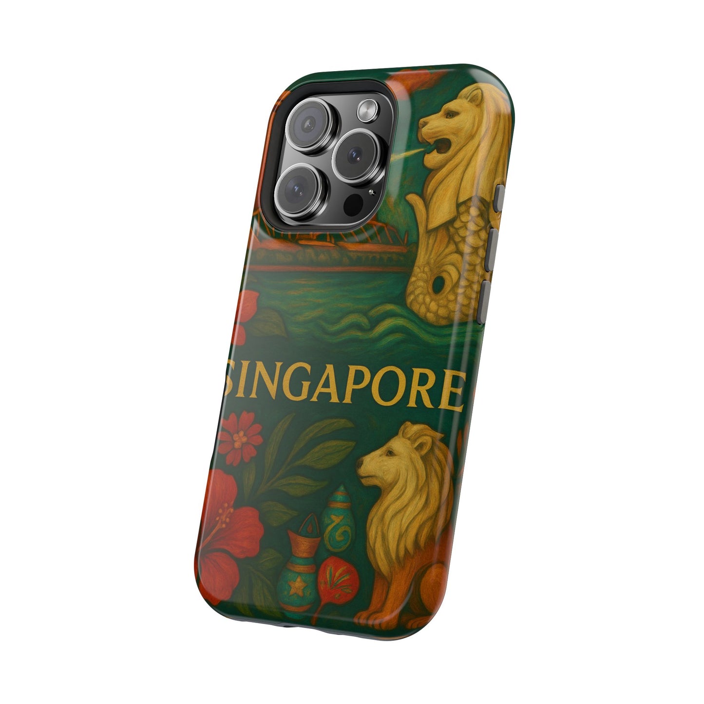 "Funda Magnética Reforzada Magnética Reforzada Singapur 🌆 – Futuro, cultura y naturaleza en un solo lugar"