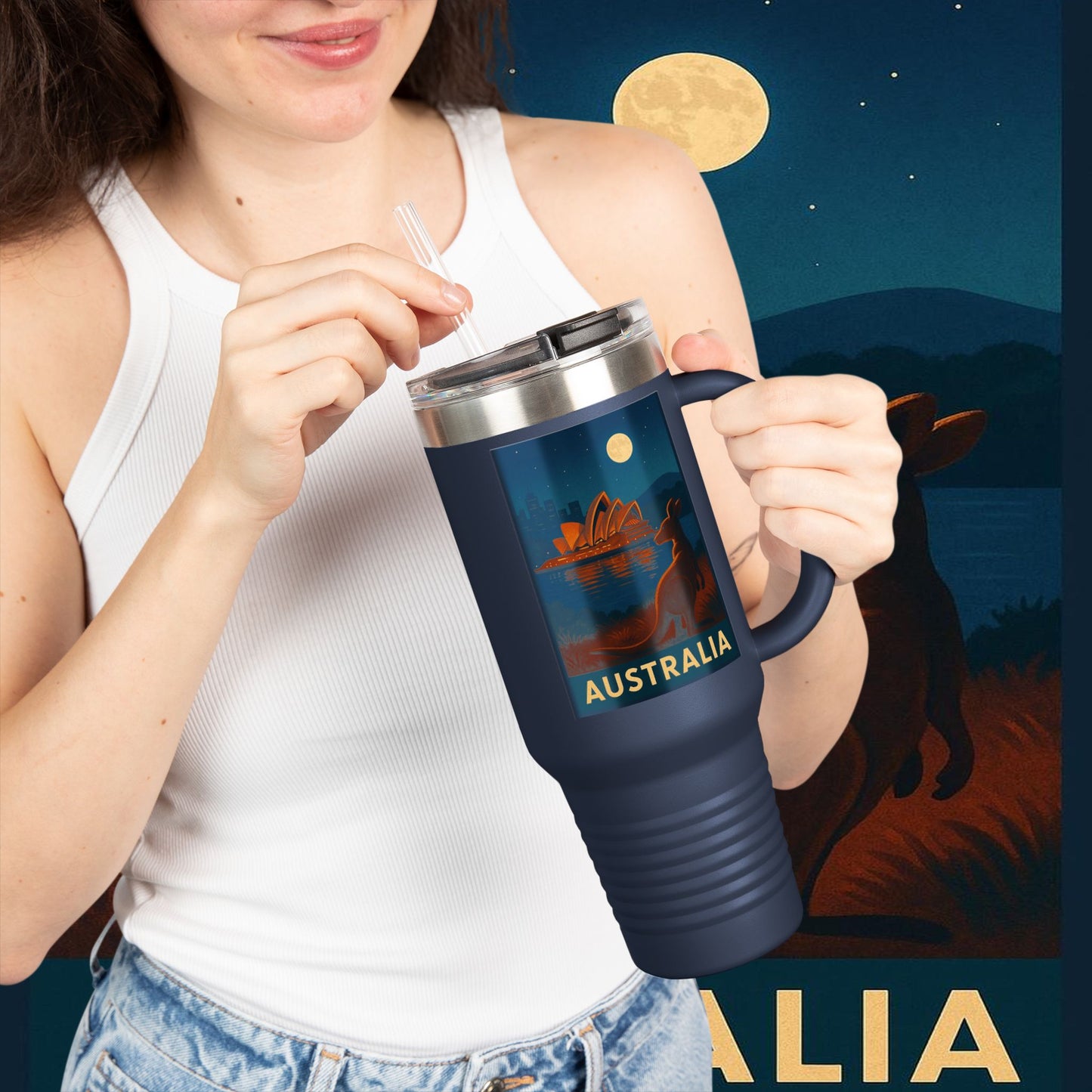 "Australia Insulated Travel Mug🌞 – Land of natural wonders and free spirit"