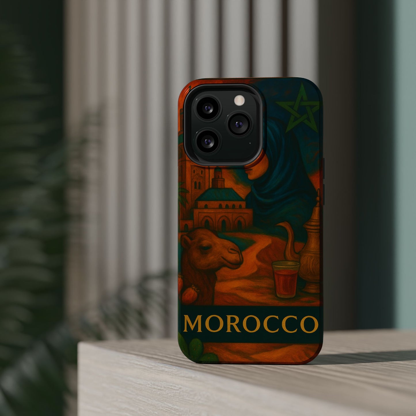 "Funda Magnética Reforzada Magnética Reforzada Marruecos: Magia del Desierto y Ciudades de Mil Colores 🐪🏜️🕌"