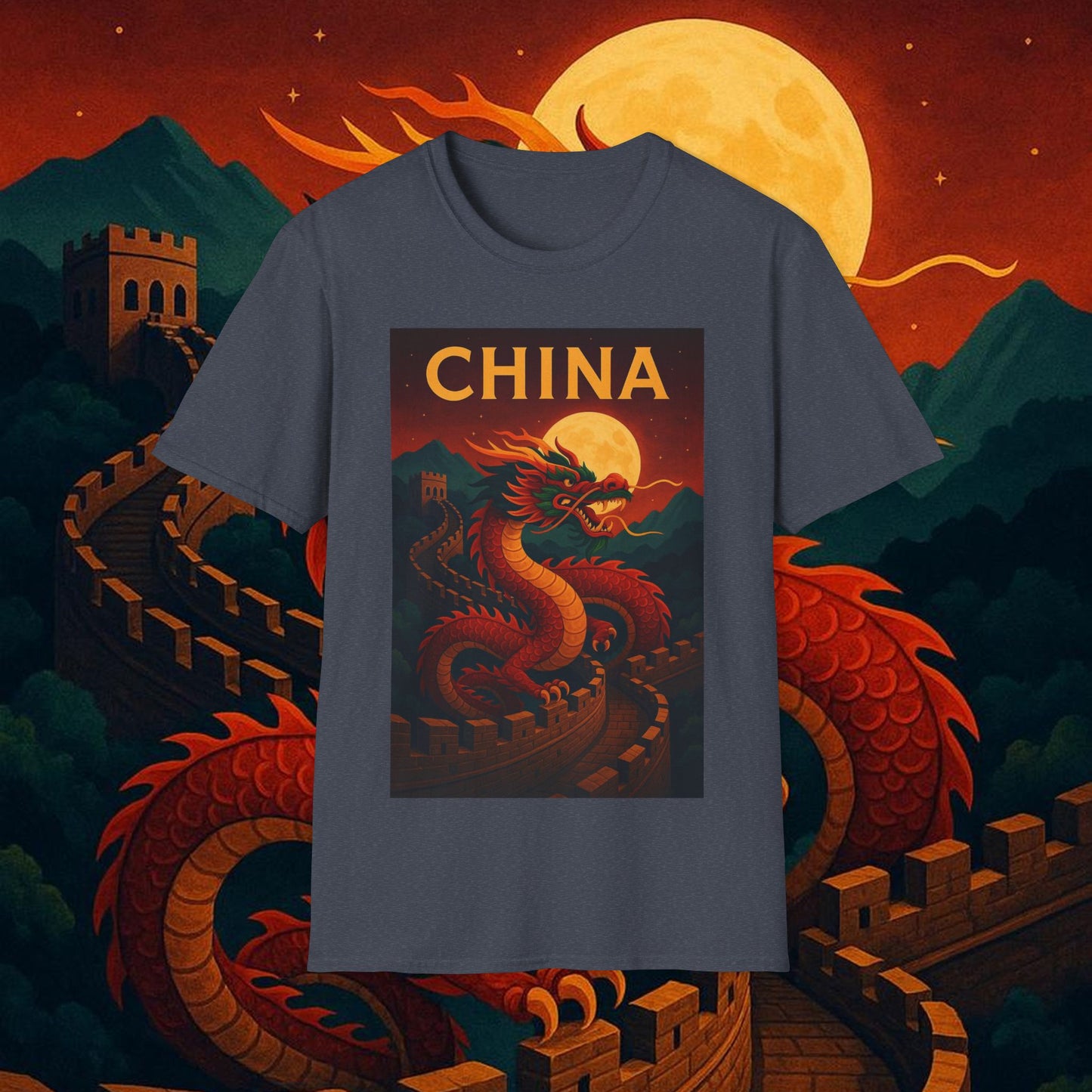 "Camiseta China – Dragones, murallas y leyendas eternas"