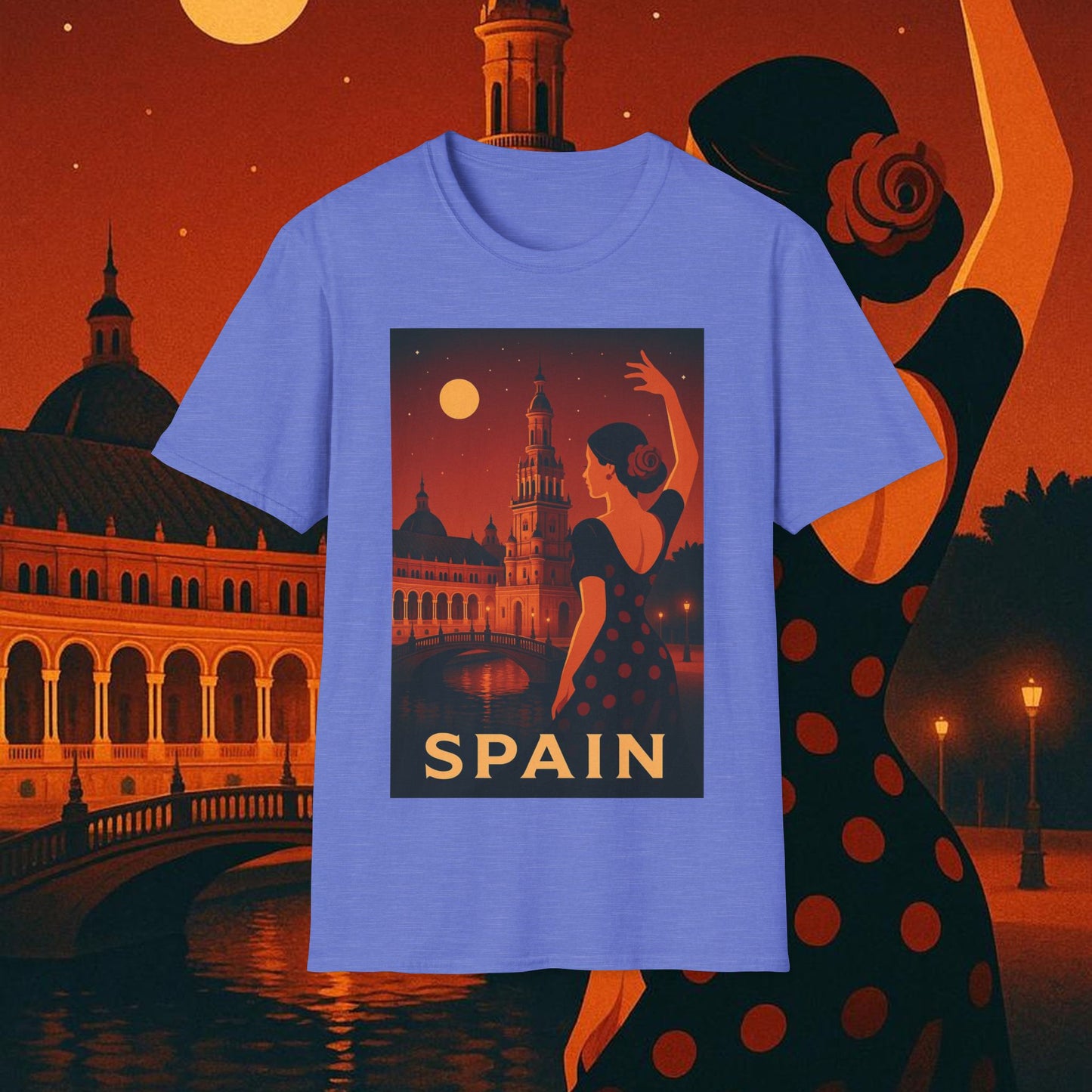 "Camiseta España: Pasión, Arte y Sabores que Enamoran 🎨💃🍷"