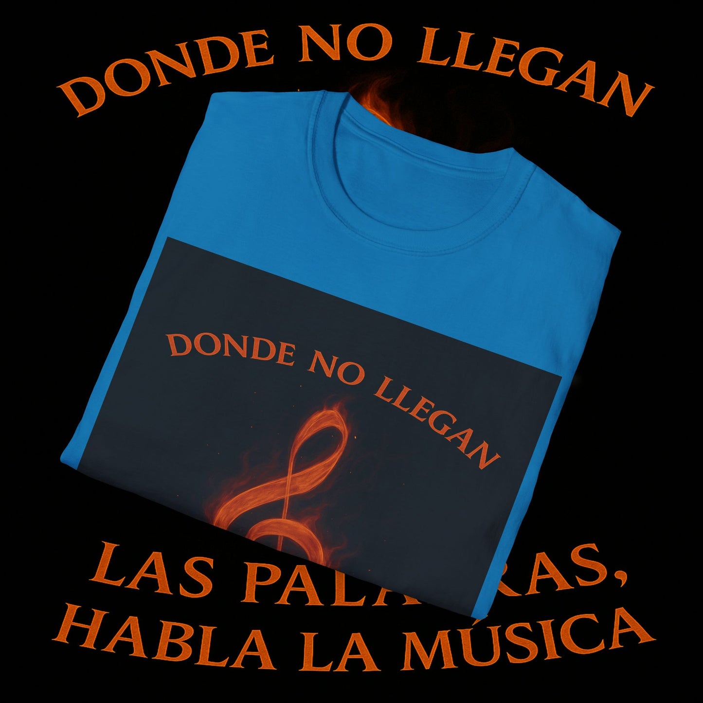 "Camiseta clave de sol 🎼🔥 “Donde nace una nota… nace una llama.” 🔥🎼