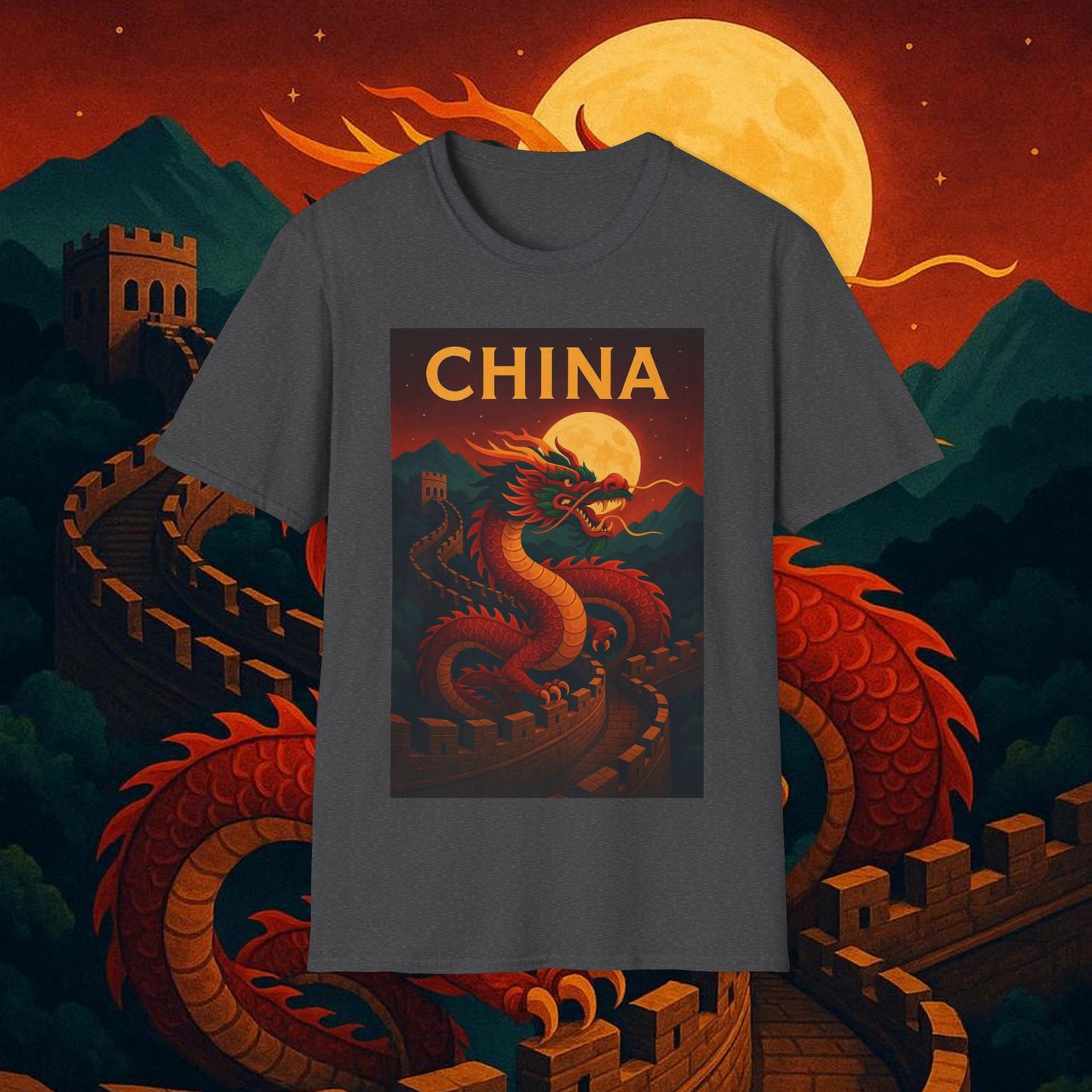 "Camiseta China – Dragones, murallas y leyendas eternas"