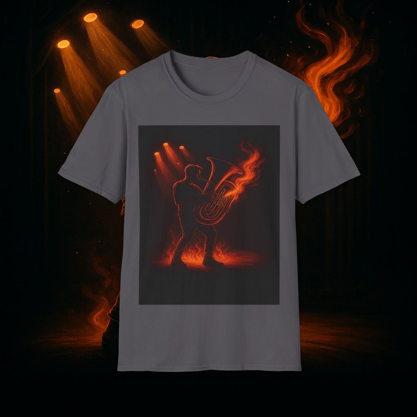 "Camiseta Tuba 🎺🔥 Cuando el alma suena, todo arde.”