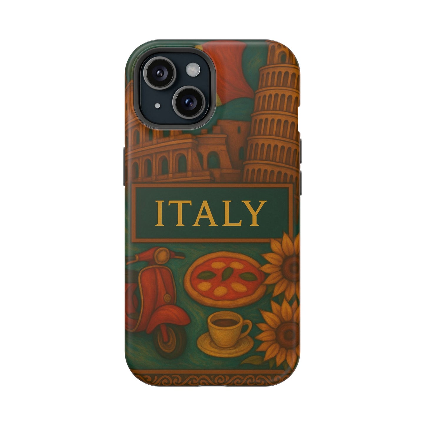"Funda Magnética Reforzada Magnética Reforzada Italia: Arte, Pasión y Sabores Eternos 🎨🍝🏛️"