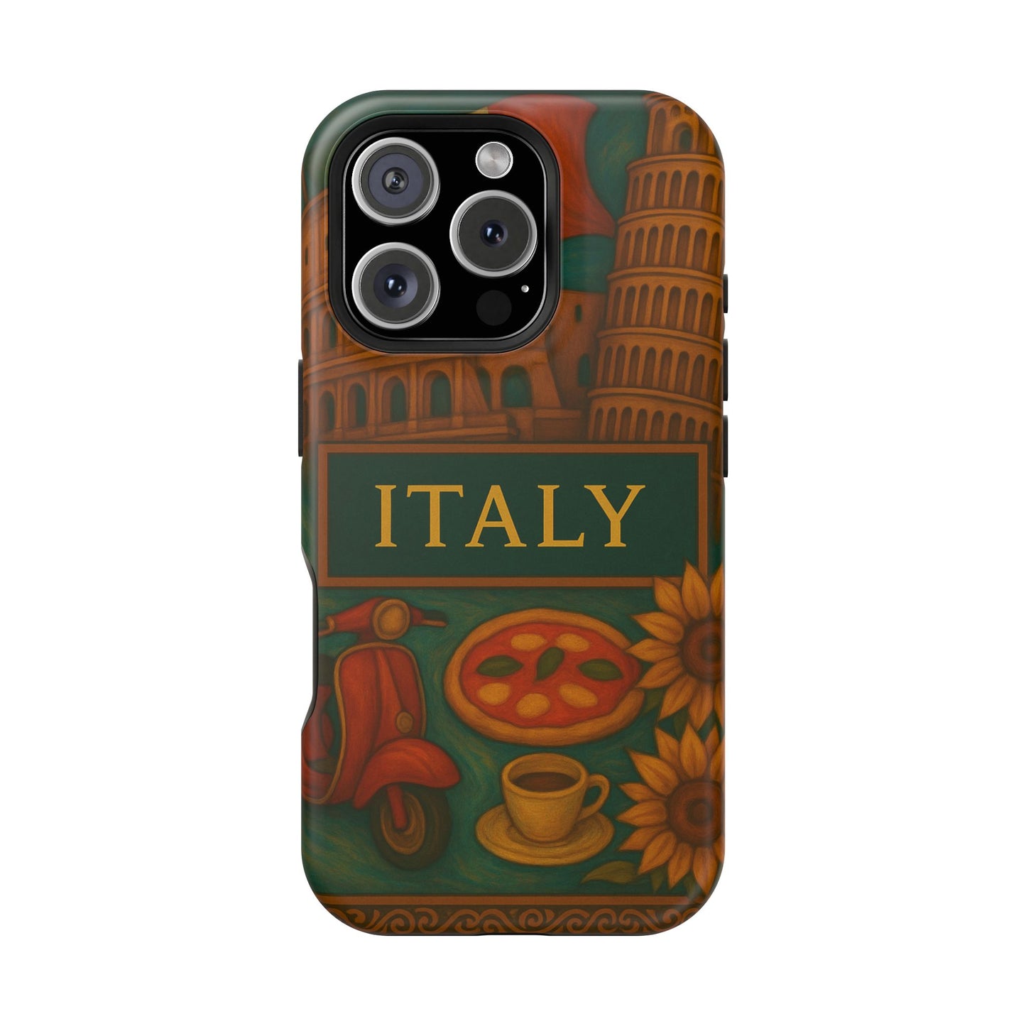 "Funda Magnética Reforzada Magnética Reforzada Italia: Arte, Pasión y Sabores Eternos 🎨🍝🏛️"