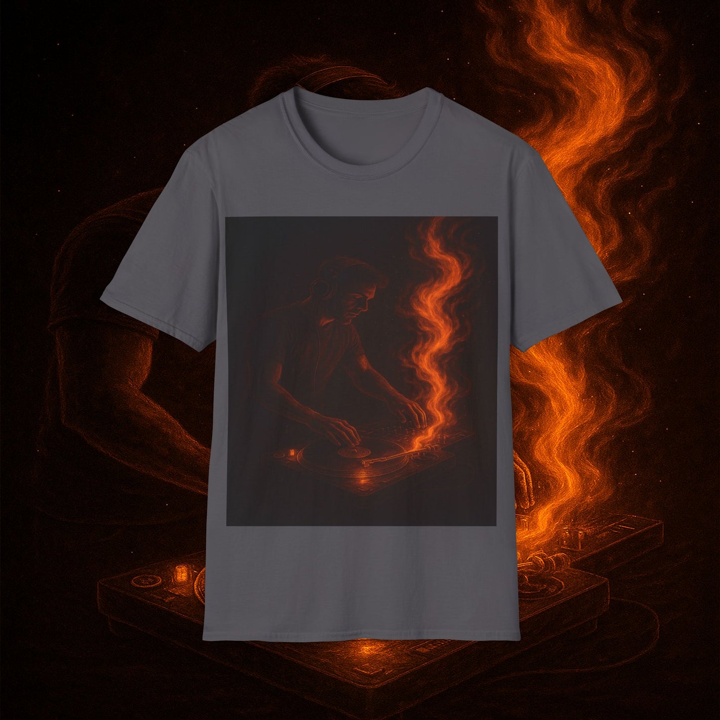 "Camiseta dj 🎧🔥 No mezclas canciones… mezclas fuego.” 🔥🎧
