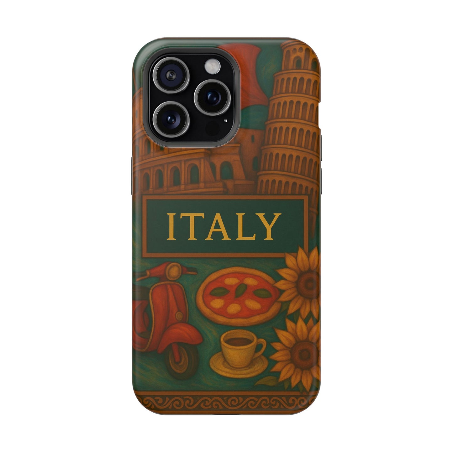 "Funda Magnética Reforzada Magnética Reforzada Italia: Arte, Pasión y Sabores Eternos 🎨🍝🏛️"