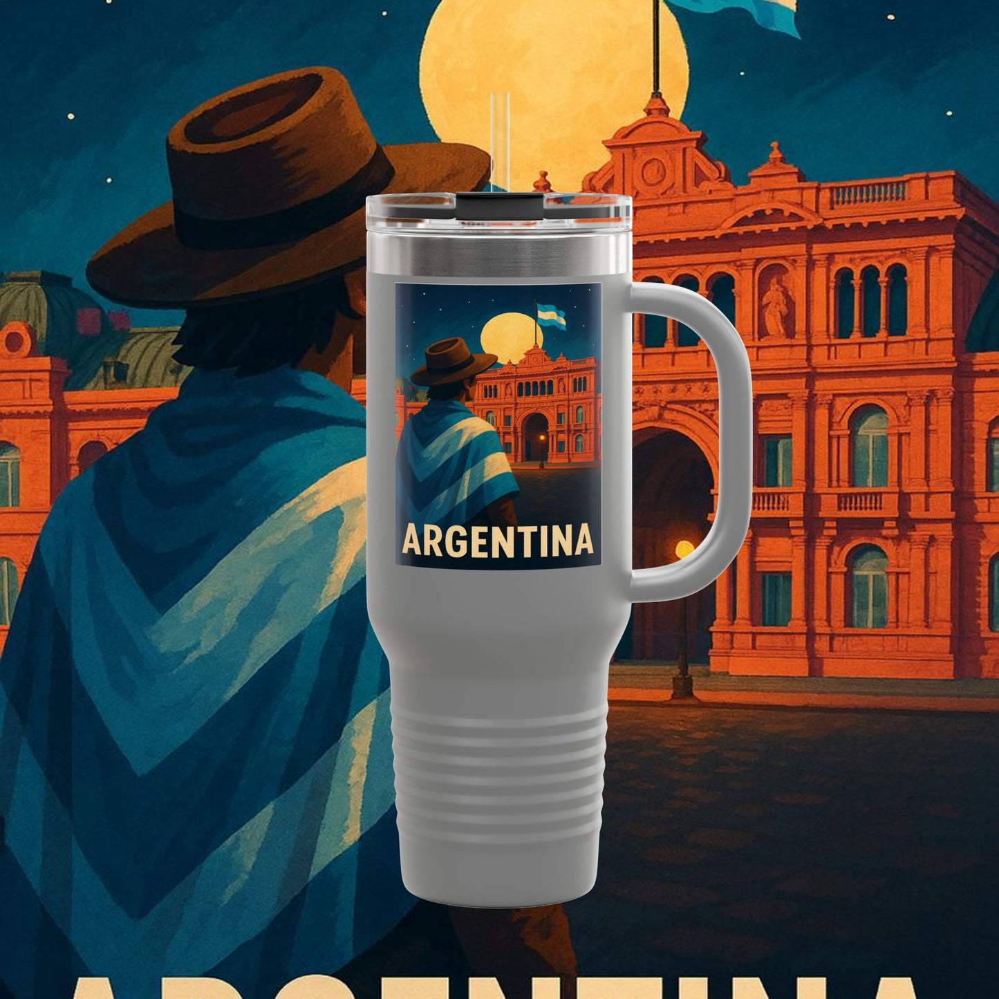 "taza de Viaje Aislada Argentina: Pasión, Tradición y Tierra de Sueños🔥🏞️"