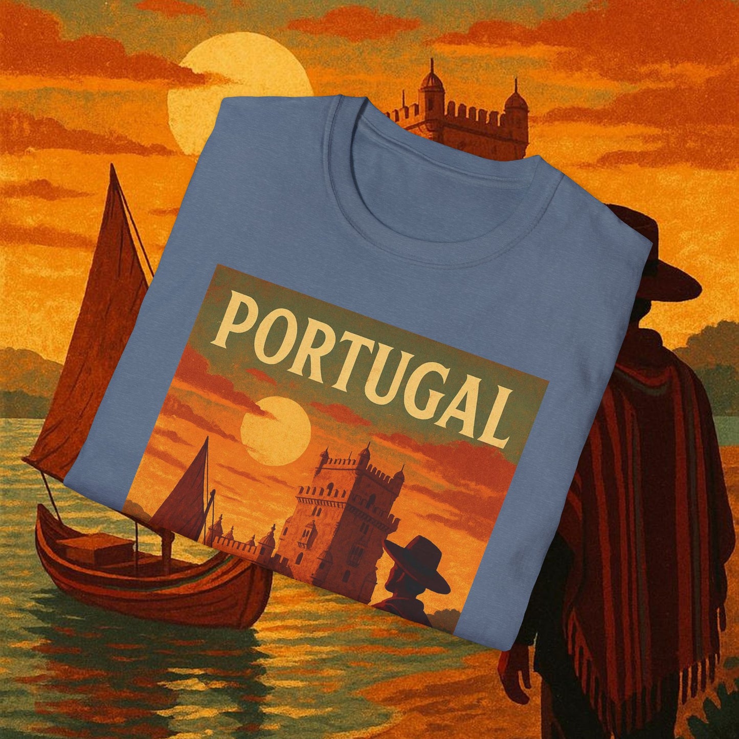 "Camiseta Portugal: Encanto Atlántico, Fados y Azulejos 🌊🎶🧿"