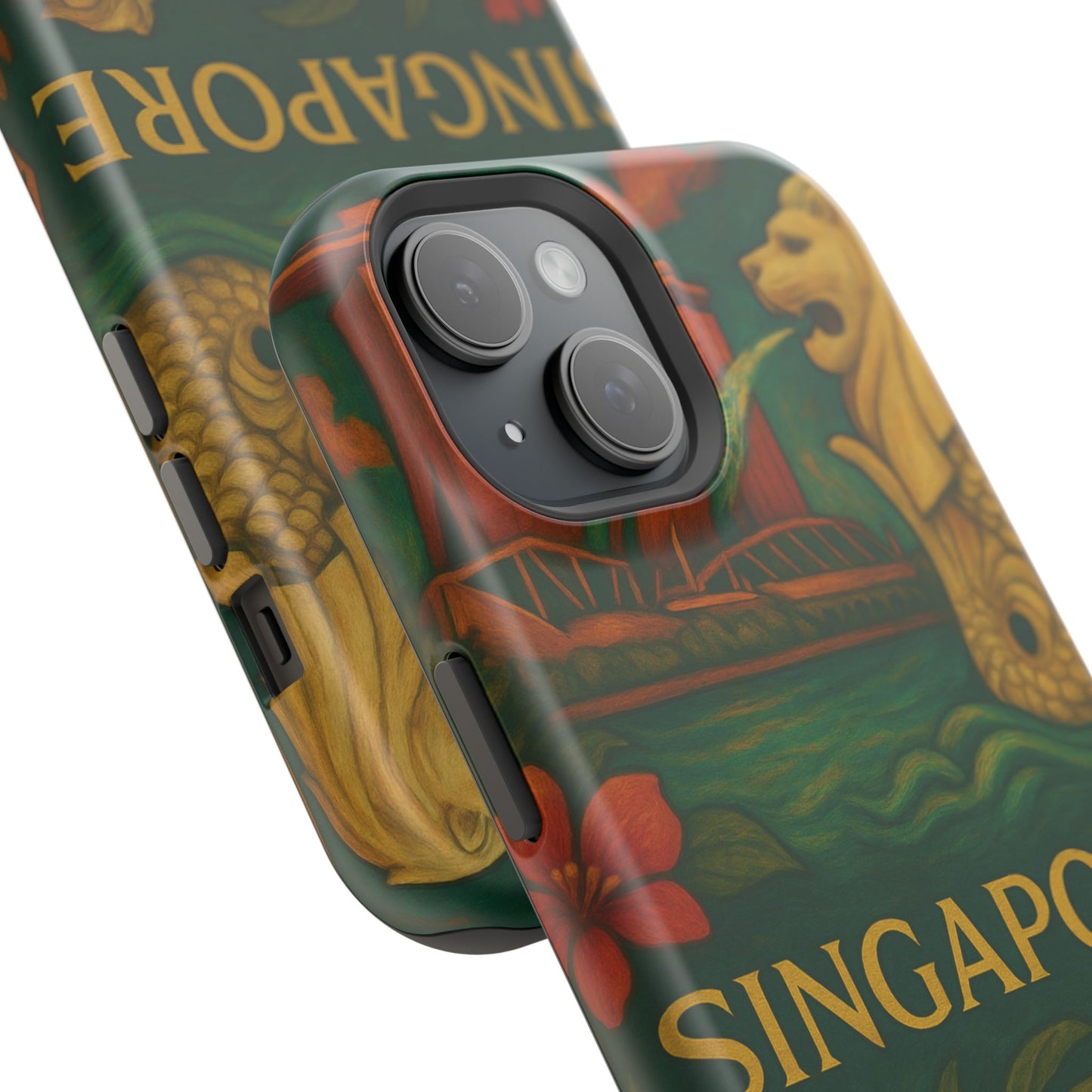 "Funda Magnética Reforzada Magnética Reforzada Singapur 🌆 – Futuro, cultura y naturaleza en un solo lugar"